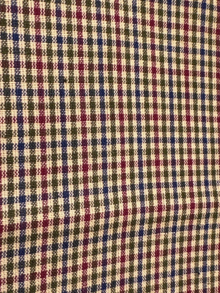 1/4 yard x 44″ Cotton Plaid Fabric Red/Blue/Beige Sewing Crafts Quilting