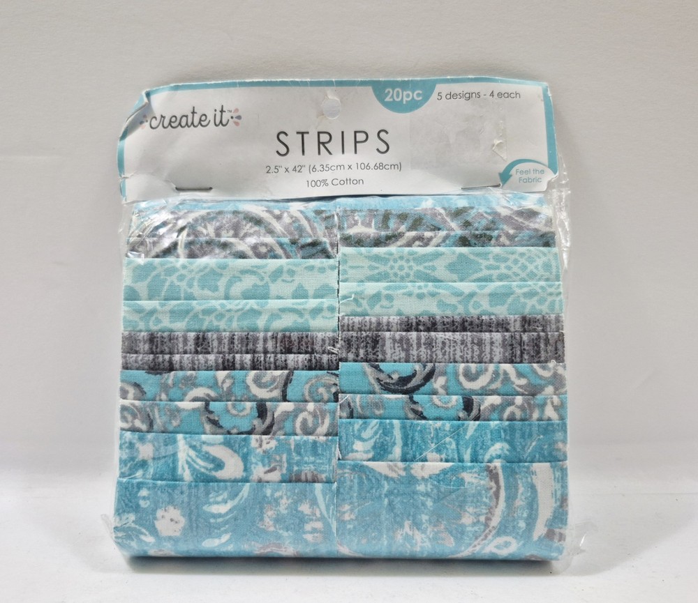 Creative Cuts 100% Cotton Fabric Strips 2.5″ x 42″ 20 Pieces 2 packages