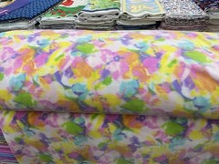Pastel Floral Flower Fleece Fabric, 60” Wide, Sold By The Yard