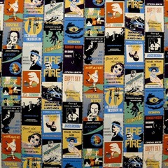 Cinema Film Retro Oxford Cotton Fabric W110cm Made in Japan Sold per 50cm