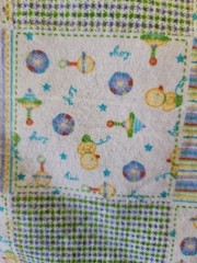 JoAnn FLANNEL FABRIC “MY TOY PATCH” Baby Themed Fabric 2.25 Yrds X 42″ Wide