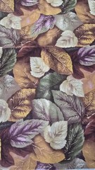 Hoffman International Pheasant Hill Repeating Leaves Fabric Fall Color 3 Yd