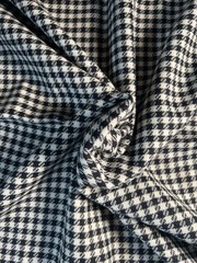 Fabric – 100% Houndstooth WOOL Black and White 48″ L x 60″ W