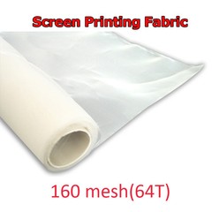 Silk Screen Mesh Printing Mesh Fabric 160 Mesh (64T) White 1 Yard Long 50” Wide