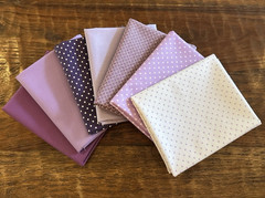 7 Fat Quarters Bundle Riley Blake Basics Purple Quilt Cotton