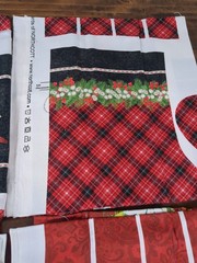 Lot of Fabric, Red Cardinals, Christmas Theme,Floral, Red, White, Black, 1lb 9oz