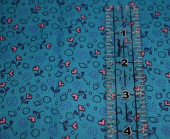 19″ x 45″ 100% cotton fabric PINK PURPLE TEAL heart floral swirls geometric