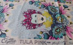 TULA PINK ELIZABETH 16Th CENTURY SELFIE~SKY(BLUE)~one yd x 44″ Out Print