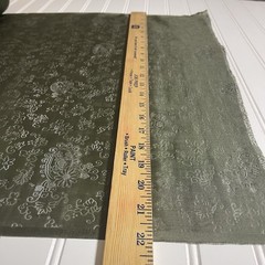 SILK Olive green, FABRIC 3 Yards x 22 Inches Wide or 108 Inches x 22 Wide