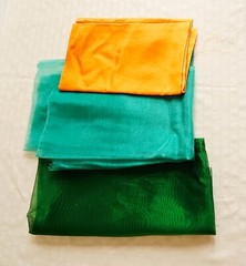 Fabric Lot 12 Diff Colors Variety Silky Satin Chiffon Drapey Filmy 1.25 lbs
