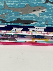 14 Print Fabric Blocks Rainbows Bunnies Horses Hedgehogs Sharks Quilting Crafts
