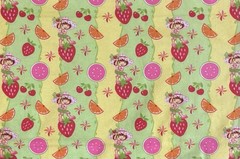 VTG 2004 Strawberry Shortcake Citrus Fruits Flannel Fabric – BTFQ: 18” x 22”