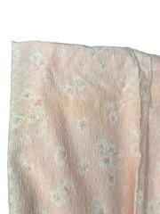 6 Yards VTG Peter Pan Fabrics Pink Floral Pink Green 61” Wide Crinkled READ