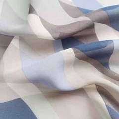 55”Wide By Yard Natural Mulberry Silk Georgette Chiffon Fabric Geometric Design