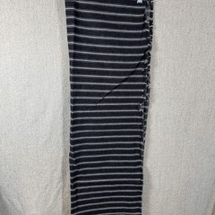 Black White Ticking Stripe Fabric Upholstery Craft Sewing Remnant 20×60