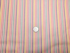P&B Textiles Stripe in Pink Children’s Prints Cotton Quilting Fabric HALF YARD