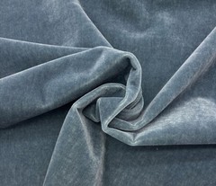 DESIGNER PLUSH MOHAIR SLATE GRAY BLUE VELVET WOOL MULTIUSE FABRIC BY YARD 55″W