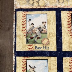 Game Time Baseball Fabric (6) By Panels by Benartex – NEW, 23” By 41”