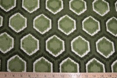 Ruggles Emerald Green Honeycomb Cut Velvet Hamilton Upholstery Fabric