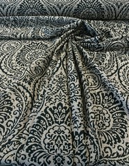 Waverly High Note Ink Black Linen Fabric By the Yard