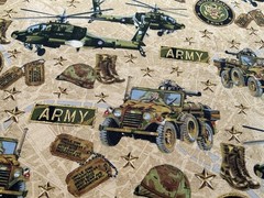 Fabric Patriotic US ARMY Fabric 44”x 36”By Robert Kaufman 00