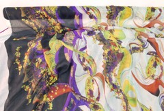 1 yard X 1.35 meter Positional Pattern Mulberry Chiffon Gauze Material For Dress