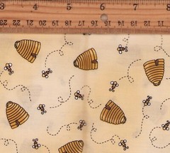 Country Store Bees by Deb Strain Moda Fabric 1.25 yards by 44 inches Gold Amber