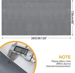 US Stock! 60″W Gray Suede Headliner Fabric Foam Backed for Car Inner Roof Repair