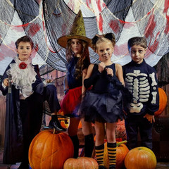 Halloween Creepy Cloth Haunted House Decor 8 Pack (3 Black/3 White/2 Red) 76X30″