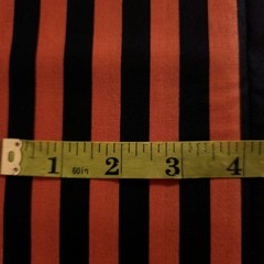 Halloween Orange Black Stripe Cotton Fabric 44″x36″ Precut Yard 1/2″ Stripe