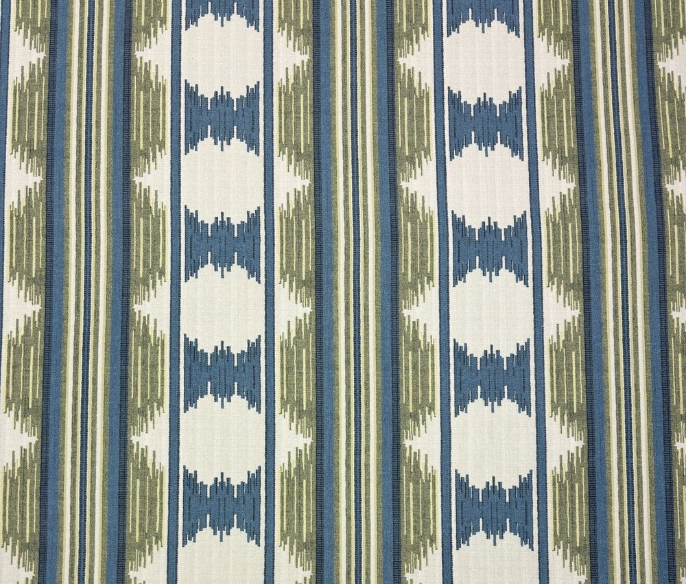 HAMILTON ROCKLAND BLUE GREEN STRIPE MULTIUSE COTTON FABRIC BY THE YARD 54″W