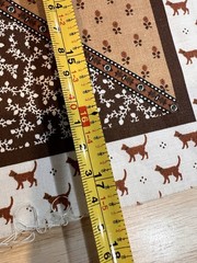 Vintage Calico Cat Pillow Panel Fabric 18 Inch Piece 21 3/4 X 17 1/2”