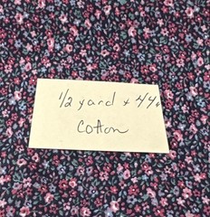 Peter Pan Fabric 1/2 yard x 44″ Cotton Floral Print Multicolor Sewing Material