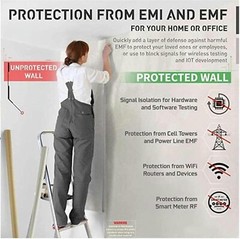 Faraday Fabric,EMF RF RFID Shielding Self-Adhesive Wallpaper,EMI Isolation,Milit