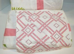 Dena Home Palm Court Floral Unfinished Duvet /Comforter Shell Fabric Pink Green