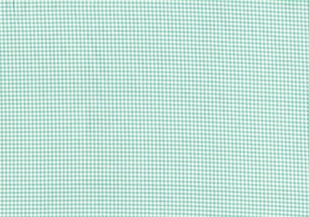 Designer Fabric Aqua Small Check 100% Cotton Drapery Upholstery