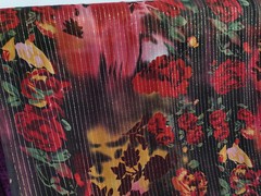 Crinkled Georgette Silk Fabric Evening Dress Scarf Gauze Metallic Silk Material