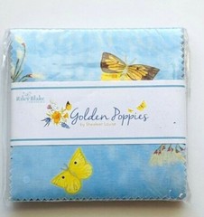 Charm Pack 5″ Stacker 42pc Riley Blake “Golden Poppies” by Shealeen Louise