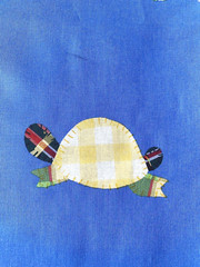 VTG Laura Ashley Upholstery Fabric Patchwork Sea Animals Fish Turtle 56″ x 216″