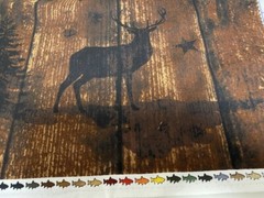 Happy Camper Fishing / Hunting / Cabin cotton Fabric Panel sewing craft 23 x 44″