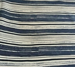 Designer Fabric CABI LLC Vintage Soft Crepe Brush stroke Blue Navy Nautical