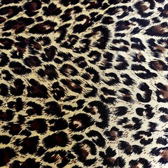 BROWN CHEETAH LEOPARD PRINT SATIN CHARMEUSE FABRIC 58″ BY THE YARD MOCHA SPOT