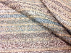 Kravet Blue Brown Modern Elliptical Stripe Upholstery Fabric-6.75 yd (28778-613)