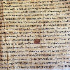 1.3 YD Brew Moda Coffee Fabric Brown Cotton Prints