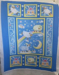 Counting Sheep Baby Nursery Fabric PANEL 100% Cotton 36×45