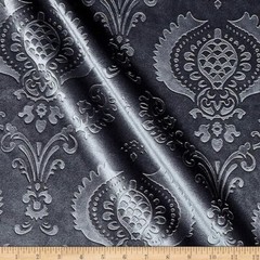 Brocade Damask Velvet Fabric, Ideal Embossed Material for Upholstery Tablecloths