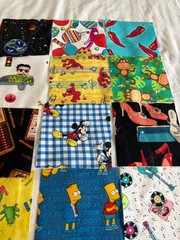 Lot of 40 “I SPY” Quilt Squares 5″x5″ 100% Cotton, Rotary Cut, No Two Are Alike
