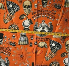 SEANCE OUIJA DESIGN DELEON ALEXANDER HENRY 100% COTTON FABRIC 23X43 INCHES