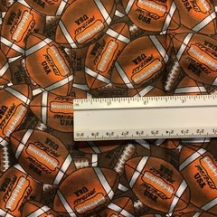 FOOTBALL USA 1 /2 Yard X 44” Wide 100% Cotton Fabric All Over Footballs