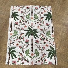 Island Palm Screen Print Multicolored Schumacher Fabric 29×40 inches